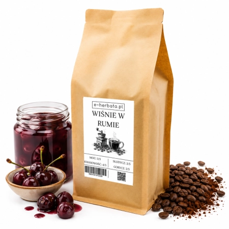 Kawa o smaku wiśni w rumie 1kg